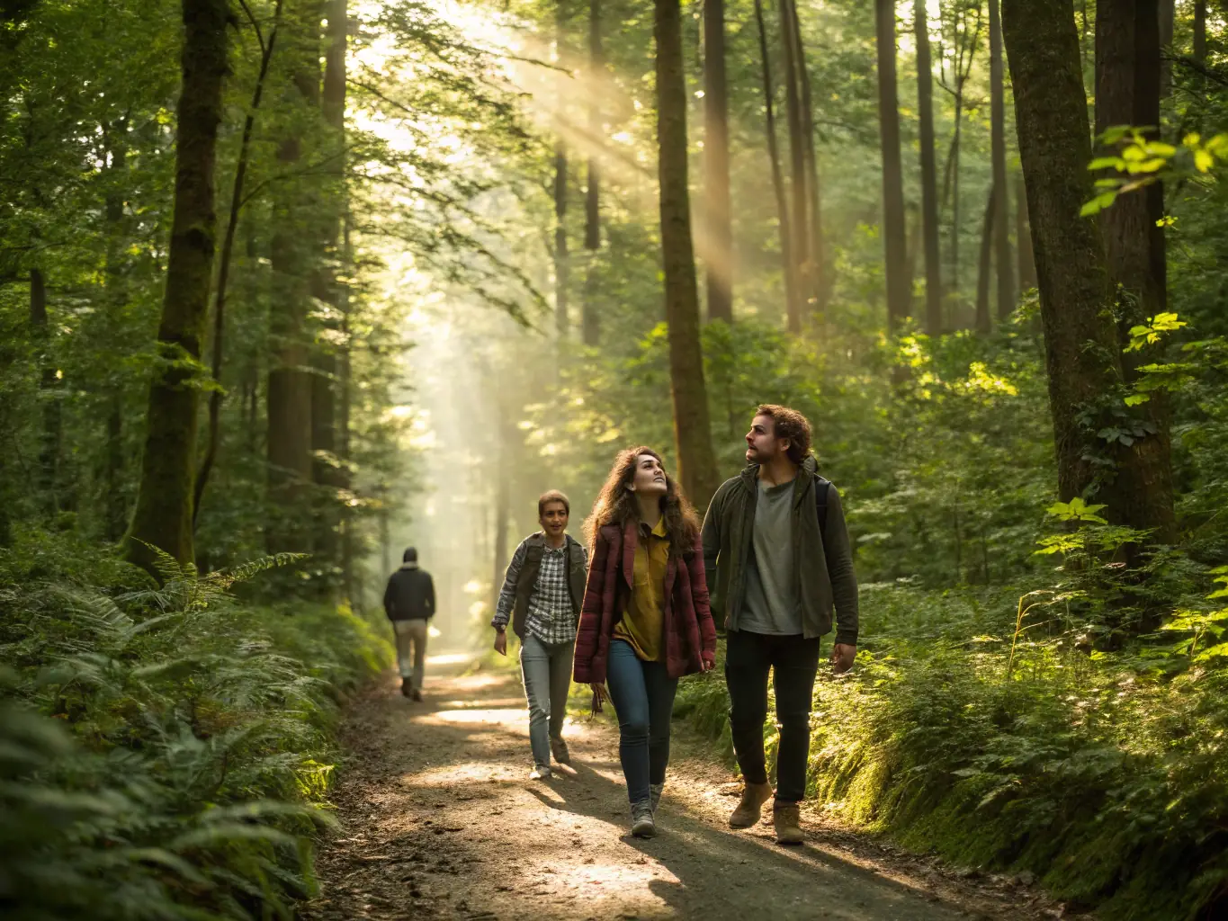 A picturesque scene of a guided nature walk through Parc Saint Aldric, highlighting the educational programs offered by ASA.