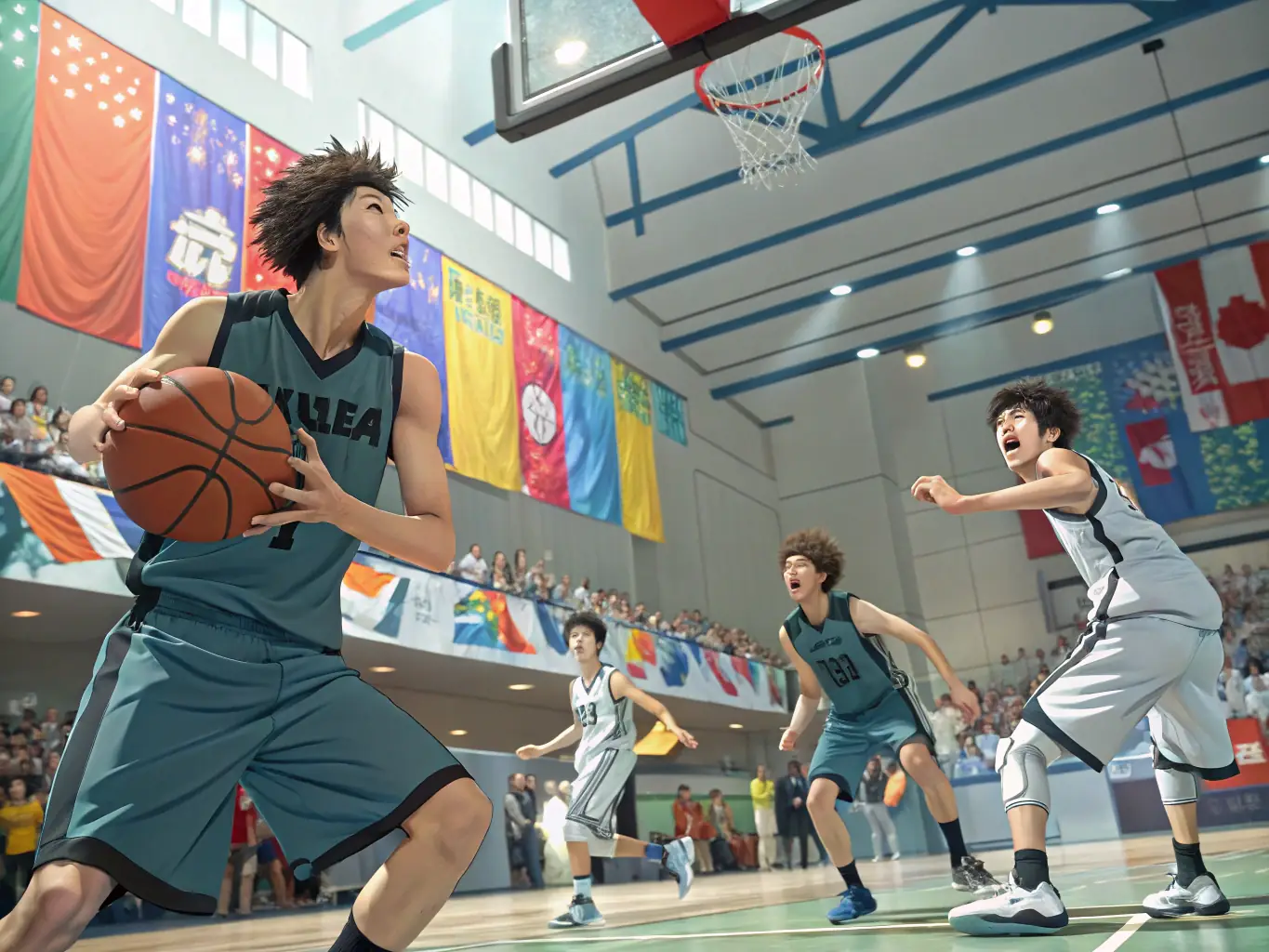 A vibrant image of students participating in a volleyball match, emphasizing the importance of coordination and communication.