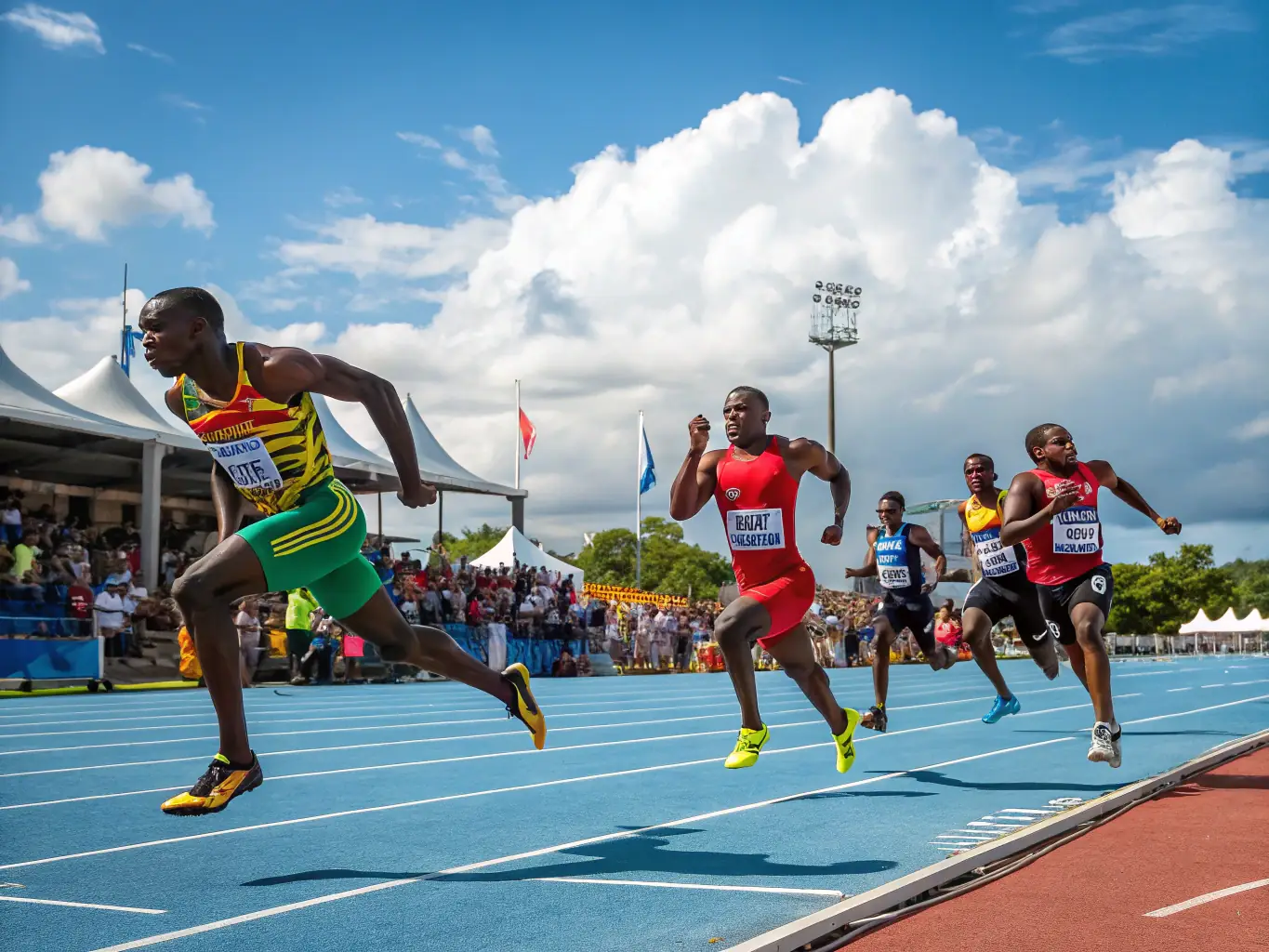 A lively image of students running track, highlighting the benefits of physical fitness and a healthy lifestyle through sports.